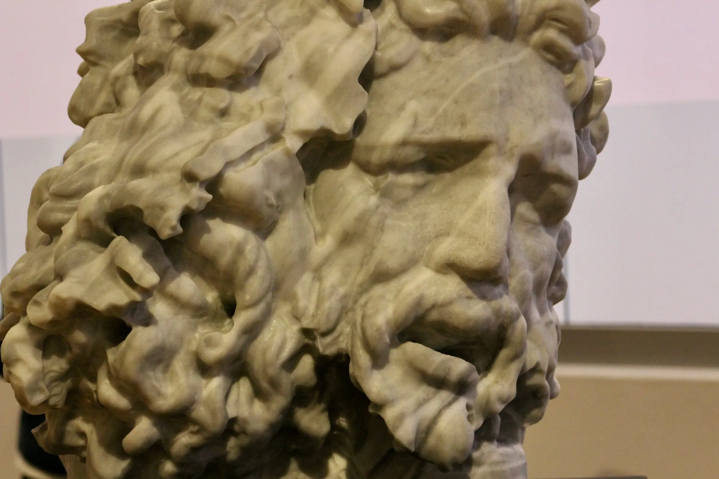 Rostro de Laocoonte en primer plano